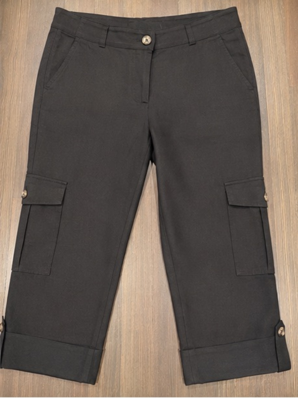 Theory Potter TS linen cargo capri pants, size 6